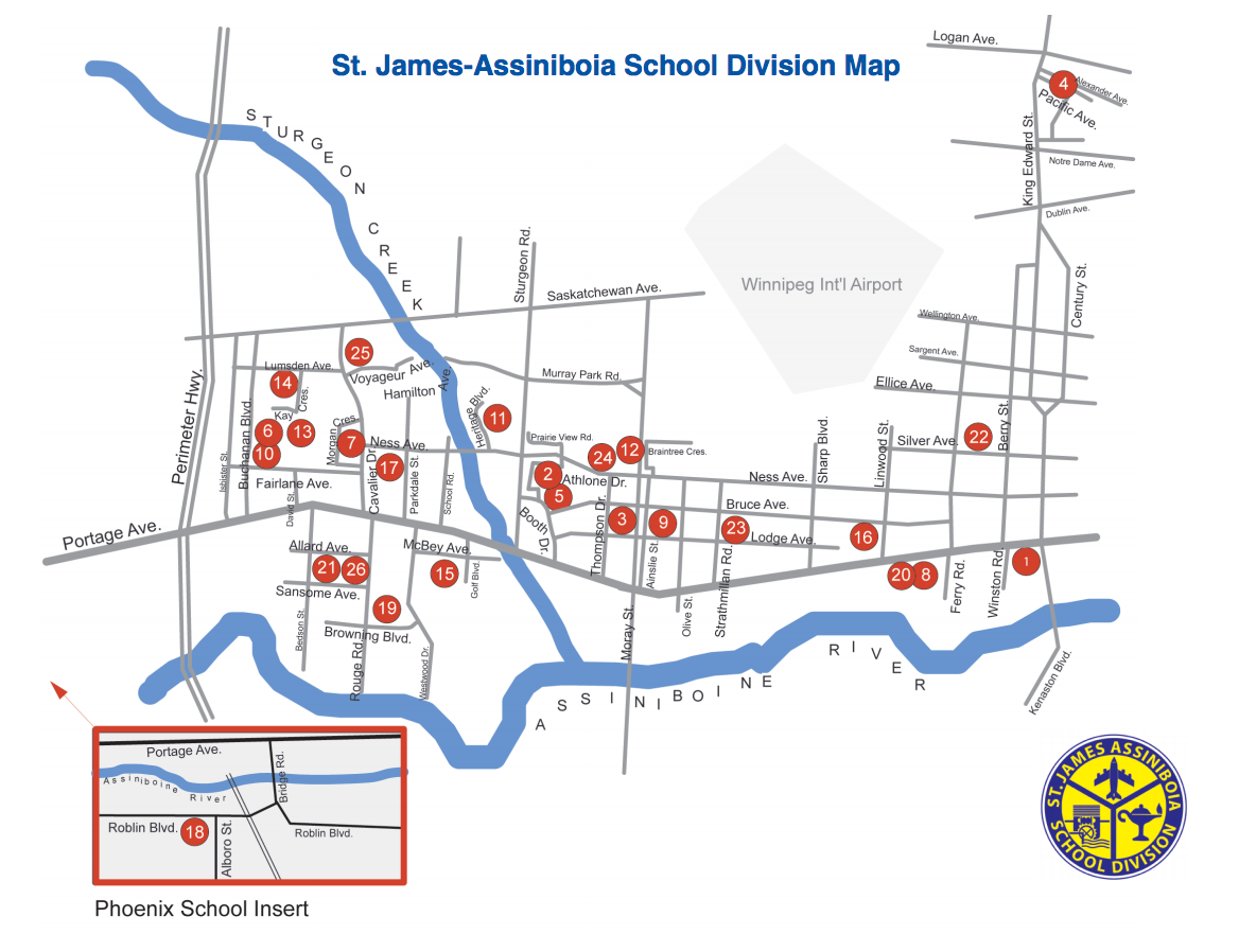 Maps St. JamesAssiniboia School Division